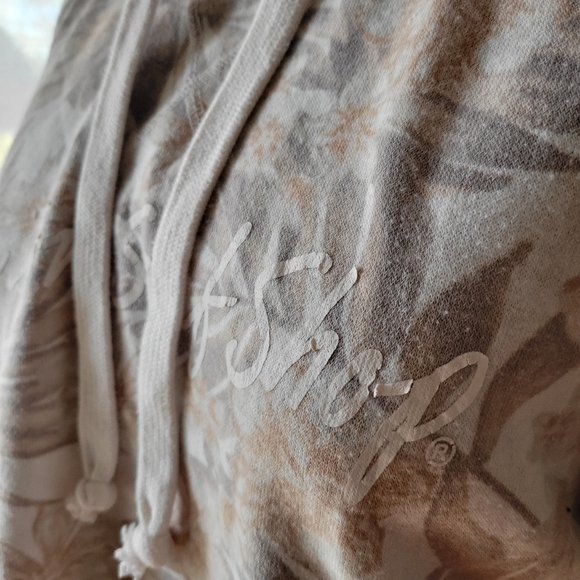 Ron Jon Cozy Floral Cut Off Hoodie Women Size Small - Picture 3 of 9